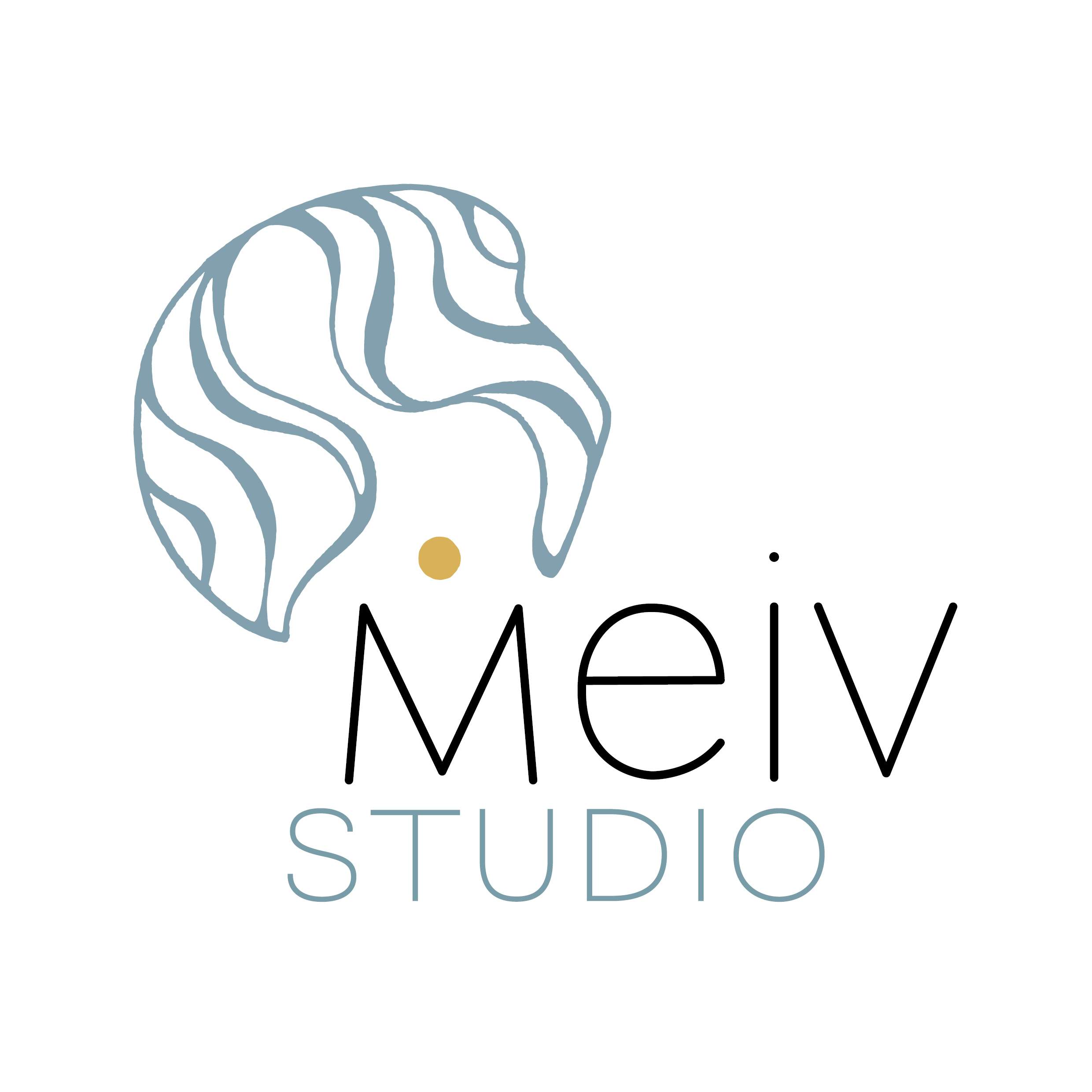 Il s'agit du logo complet MEIV Studio au format .jpg fondé par Manon Aguenier
